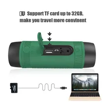 Good quality Zealot S1 Bluetooth power bank Speaker and 4000mah LED light for Outdoor Sport and Bicycle Mounting Bracket