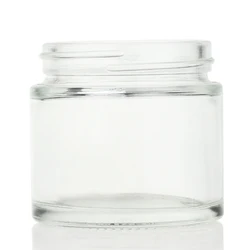 hot sale 60g clear glass jar 2oz face cream jar gold cap factory price