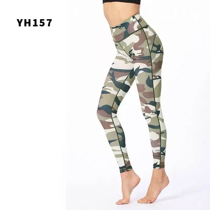 2022 Pants Women High Stretch Leggings,Camouflage Print Fitness Leggings Sporting Workout Leggins