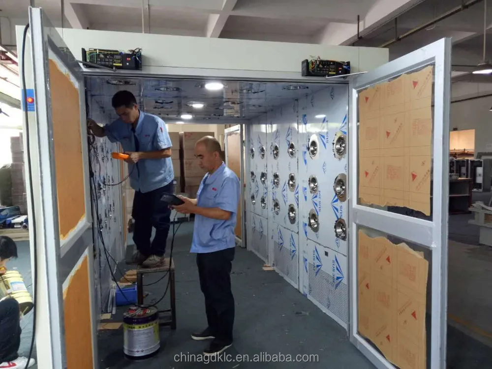 KLC best sale customized stainless steel l type air shower clean room for sale