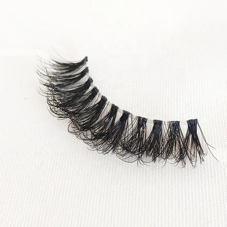 
3D Faux Mink Eyelashes Clear Band Invisible Wholesale Faux Mink 3D Strip Eyelashes 