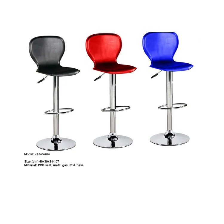
comfortable swivel plastic bar chairs with backrest  (490594543)