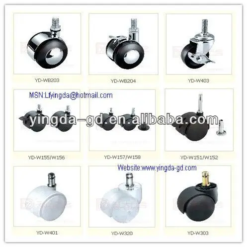 High quality Different types Furniture caster wheels for suitcases from caster wheel factory