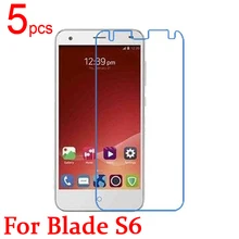 5pcs Ultra Clear LCD Screen Protector Film Cover For ZTE Blade S6 Q7 Protective Film + cloth Free Shipping