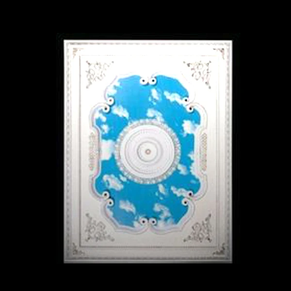 Middle East style ps false ceiling designs sky blue for bed room for homes