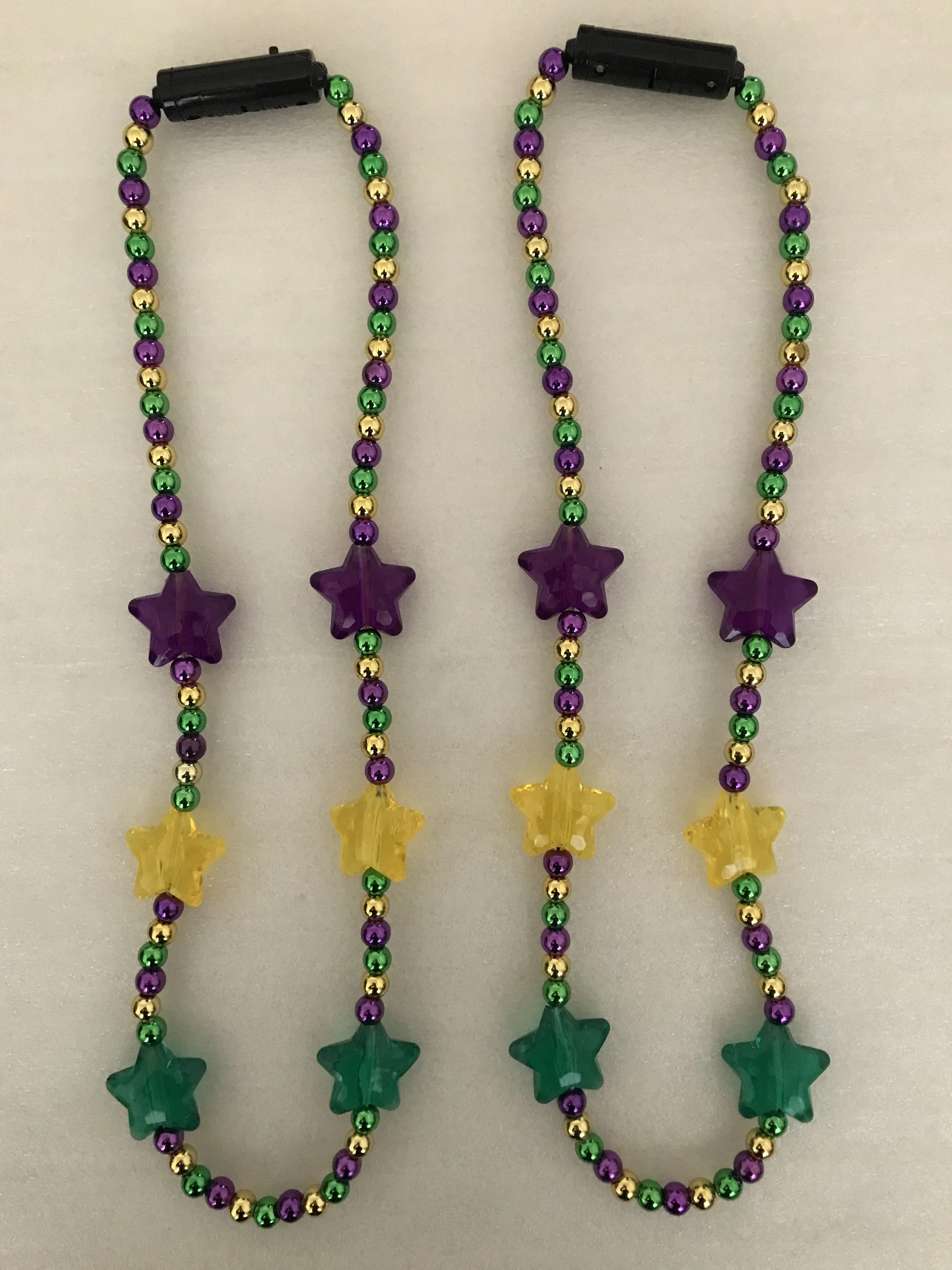 Hot Promotional LED Flashing Mardi Gras Bead Necklace Flashing Party Necklace LED Bead Necklace