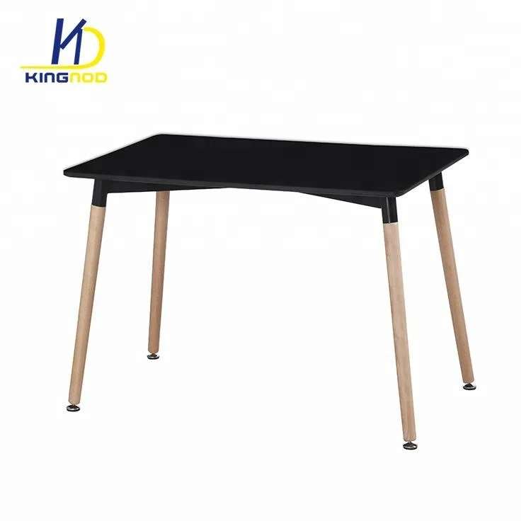 Cheap Environmental Black White Lacquer MDF Matt Square Dining Table