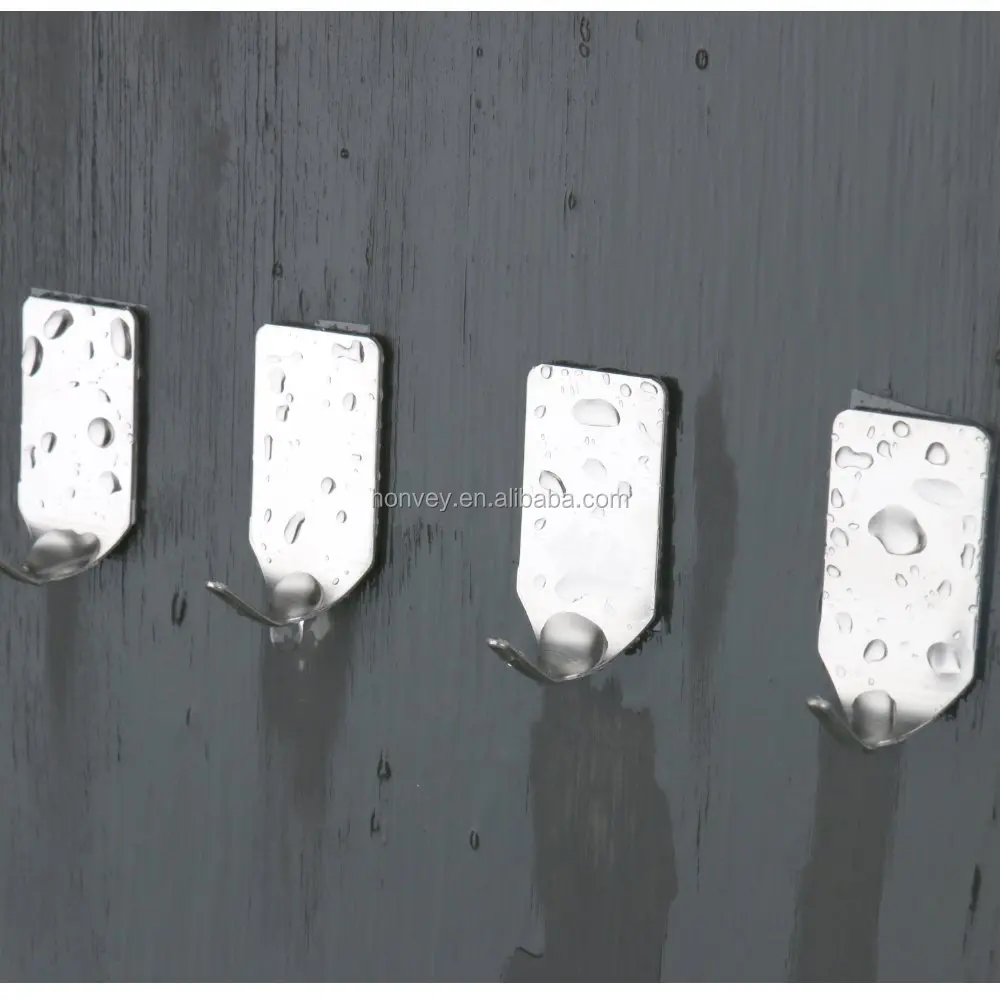 
Hot Sell 8pcs 304 Stainless Steel Self-adhesive Home Kitchen Wall Door Holder Hook Hanger Hanging Coat Hooks 