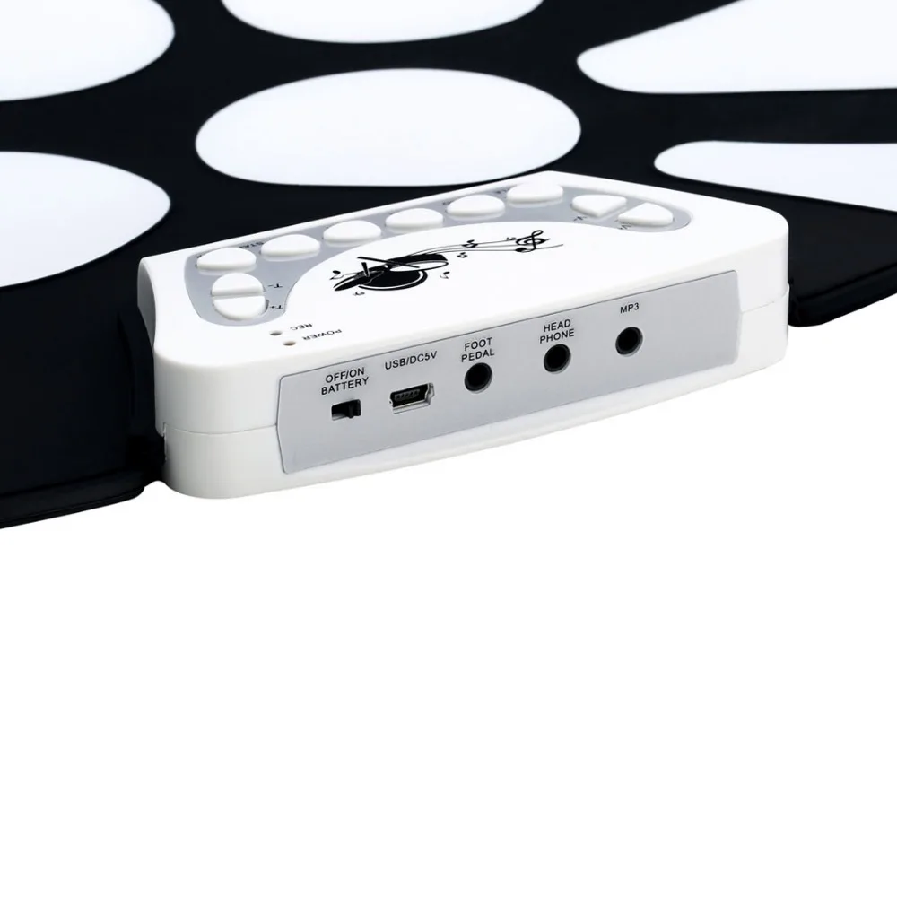 Детский образовательный складной барабанный набор MIDI USB рулонный электронный с 9 подушечками