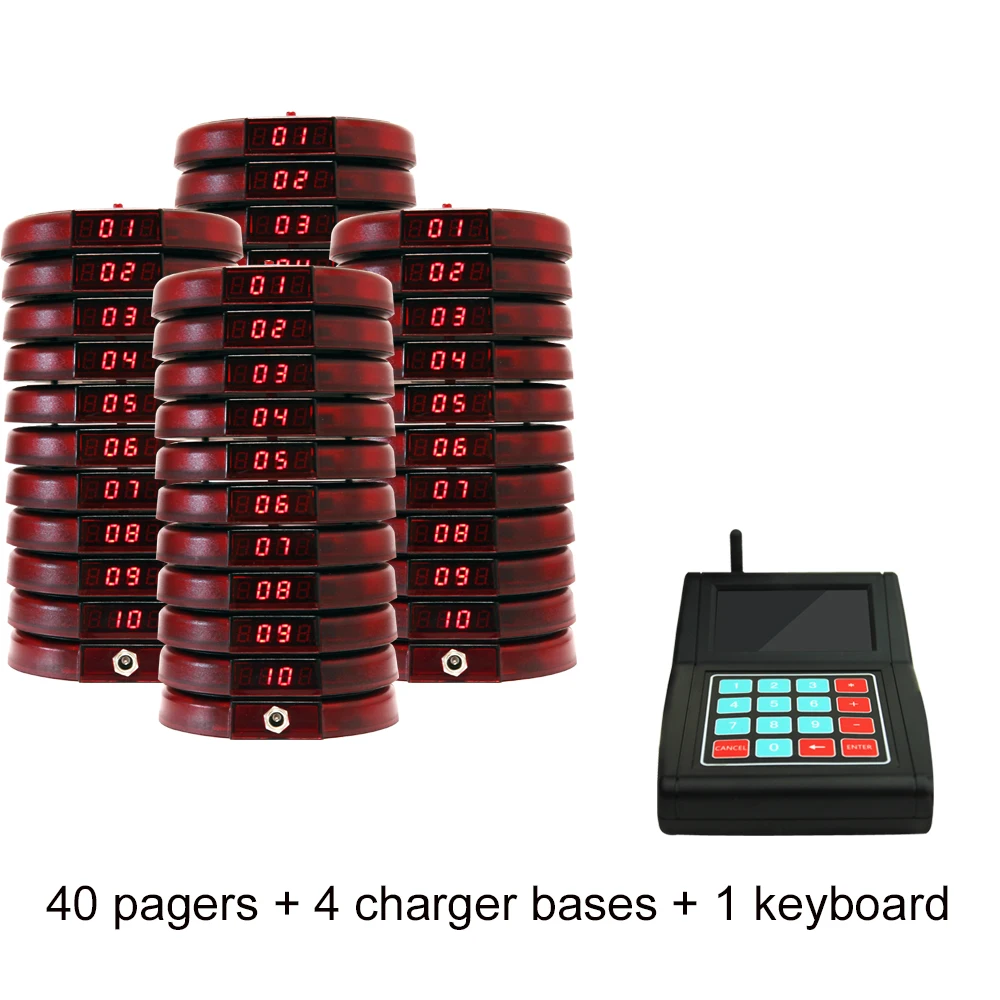 wireless fast food call equipment queue coaster pager/paging system  for restaurant