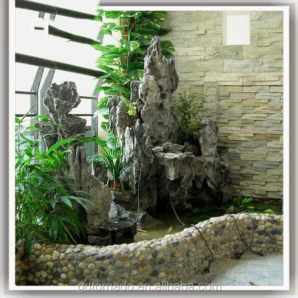 all types of rockery home decor indoor wall waterfall fountains artificial fake rock sale