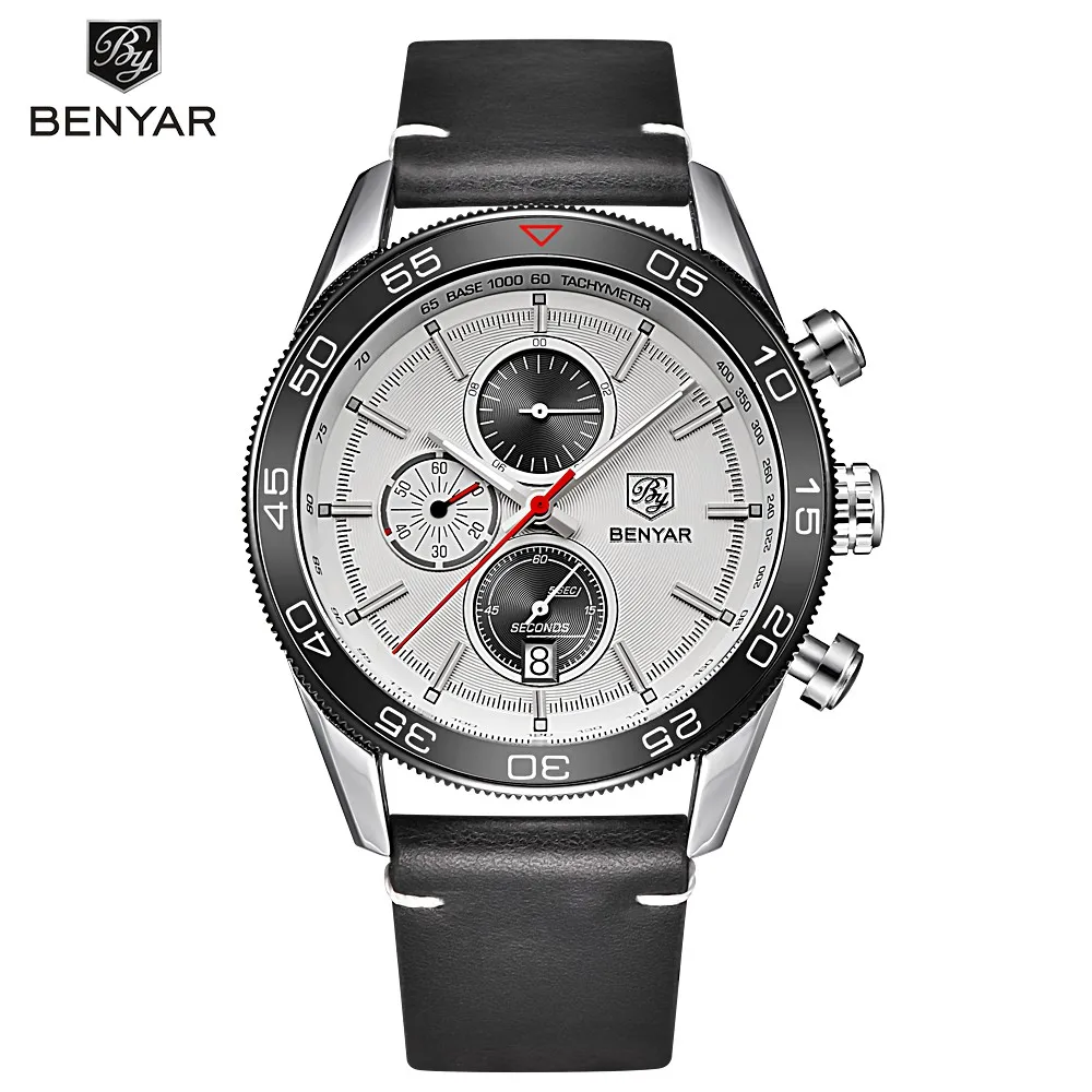 
BENYAR 5106 Regal Watches Three Small Dial Working Watch Men Chronograph 