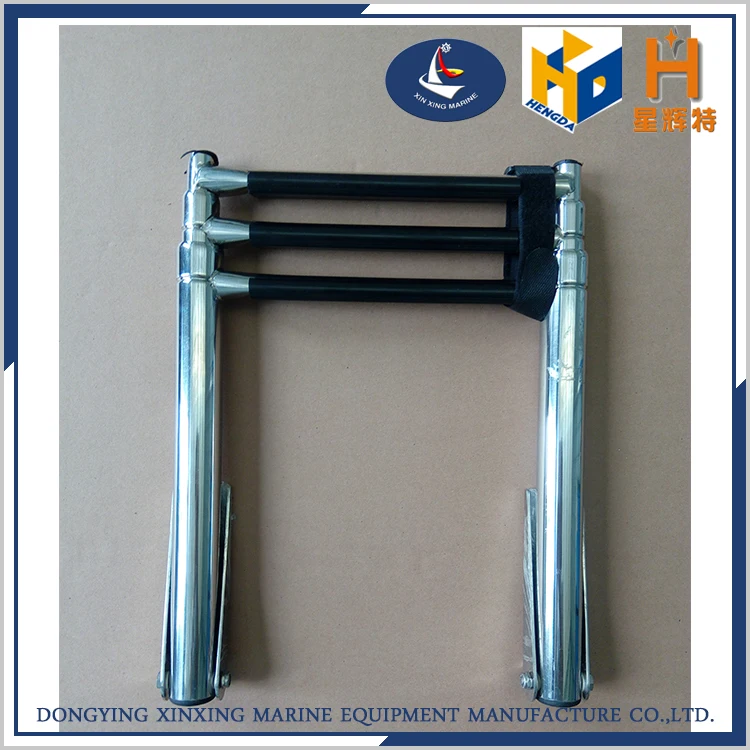 stainless steel 316 marine Telescopic Ladder for boat/yacht 3-section ladder