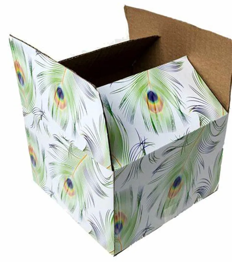 Matt lamination custom CMYK printed corrugated fruit packing box