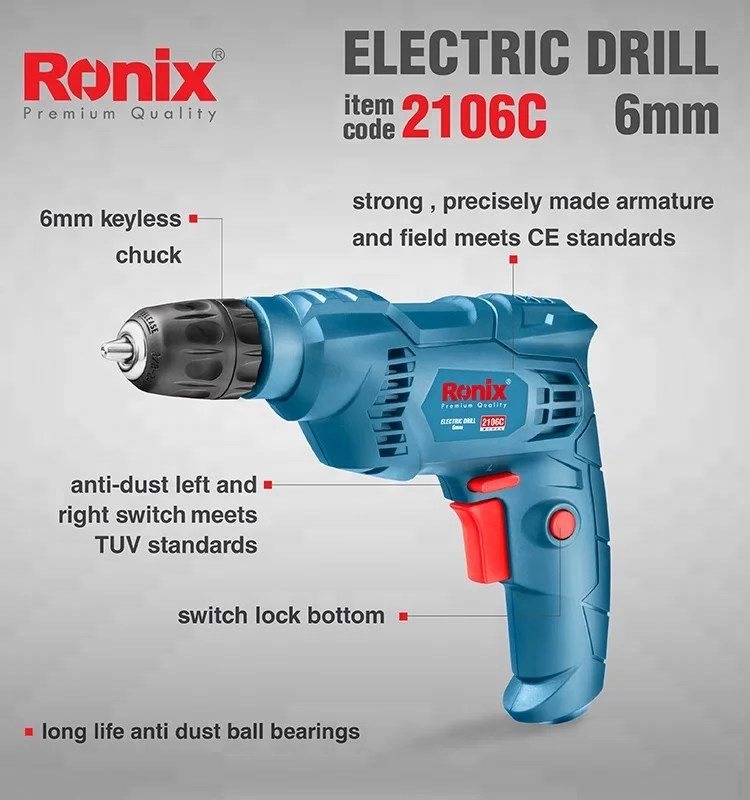 Электрическая дрель Ronix 2106C 6 5 мм в наличии
