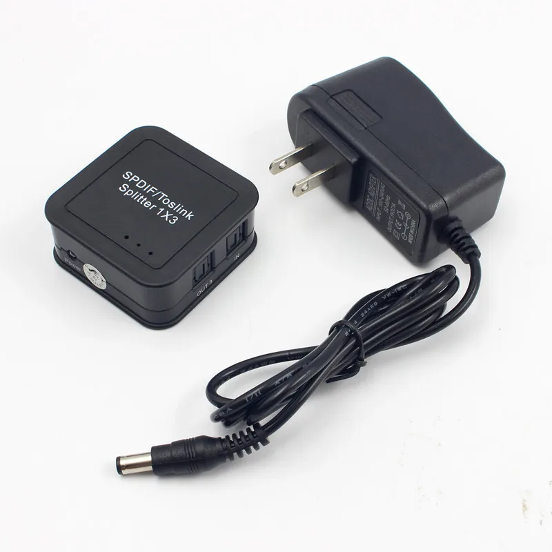 Цифровой оптический аудиодистрибьютор один в три выход SPDIF 1in3out 1X3 оптический дистрибьютор