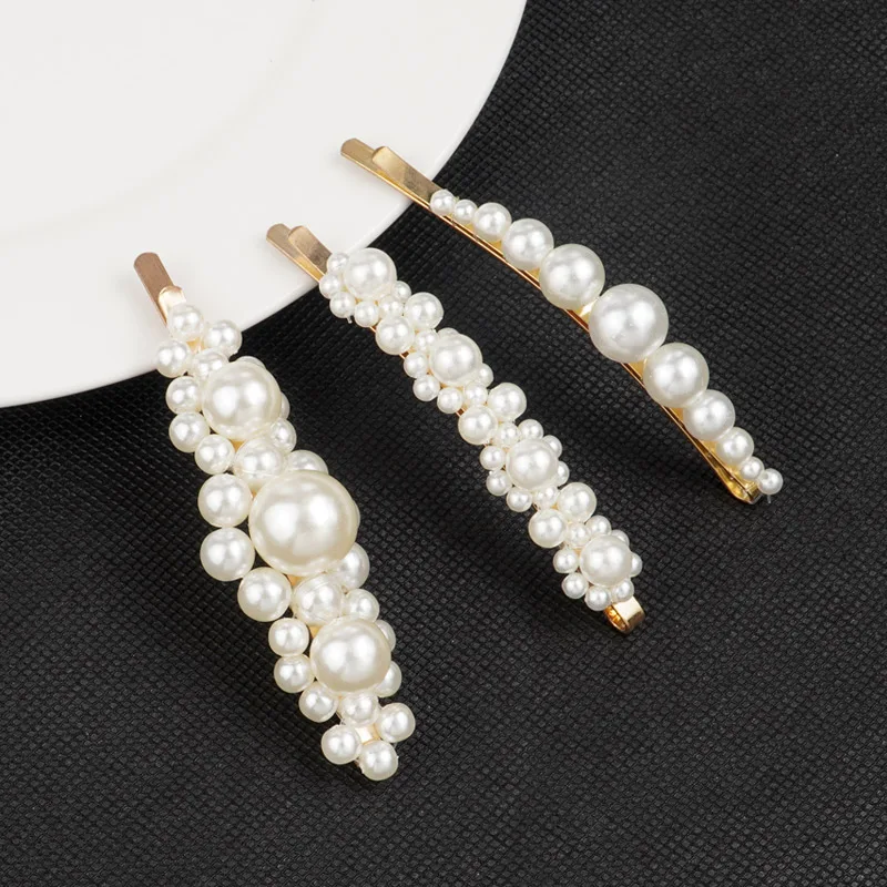 New Fashion custom hair pin Beauty Barrettes Pearl Hair Clip for Women Hair Accessories  korean hairclips