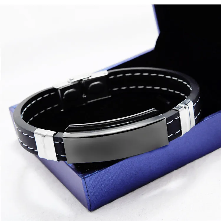 joyas de acero inoxidable silicone steel health high magnet bracelets