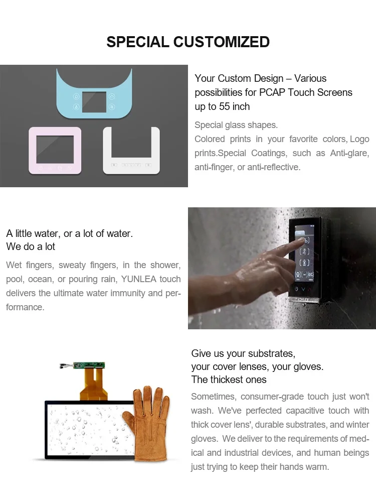 YUNLEA 5:4 tempered glass 15 inch capacitive touch screen panel kit