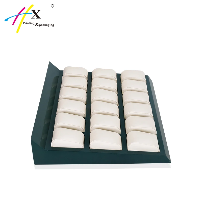 OEM hold 18 watches stand counter wooden watches display tray