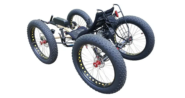 Free shipping China Manufacture Fat tire Off Road Electric Recumbent Quadricycle
