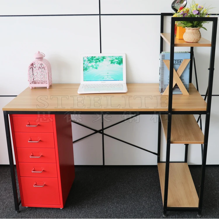 Hot New Home Office Steel-Wooden Unit StudyTable Furniture For Computer
