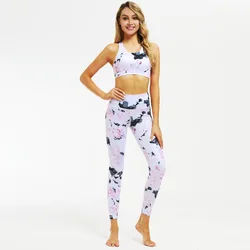 Toplook Gym China Wholesale Sports Clothing Manufacturer Printed Yoga two piece Set S285
