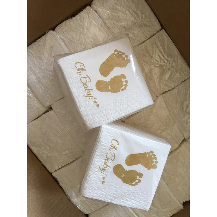 High Quality Printed 2 Ply 25 x 25 Dinner Napkin  For Hotel