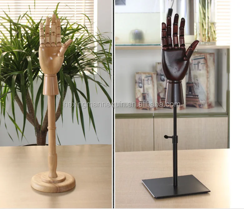 glove jewelry display flexible wood mannequin hand for sale