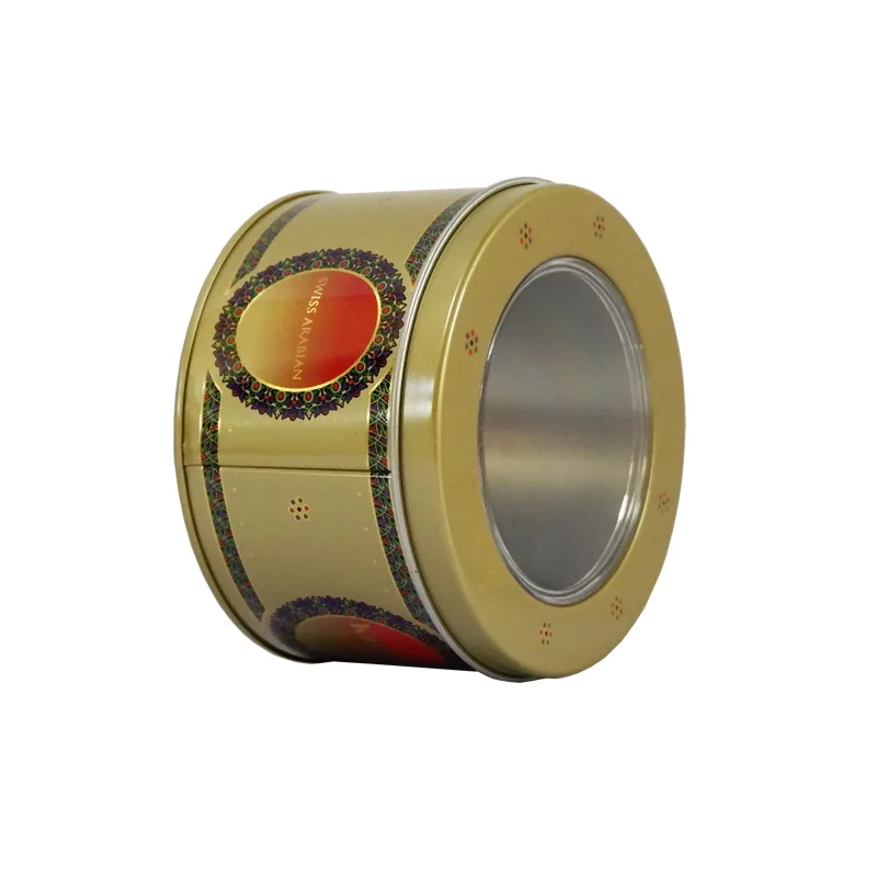 Tins Boxes Case Matte Glossy Aluminum with Transparent Window Canned Food