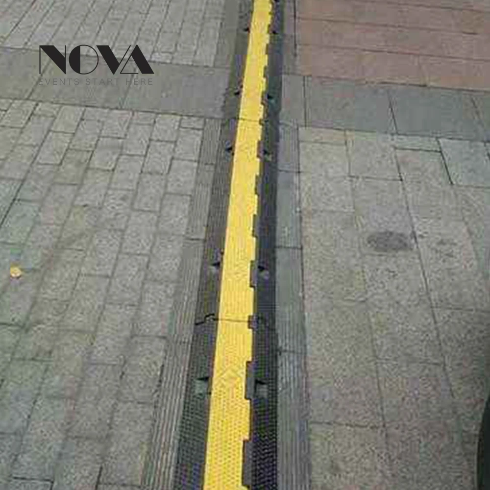 2021 new 1 Channel Yellow Rubber Cable Defender Cable Tray Cable Protector