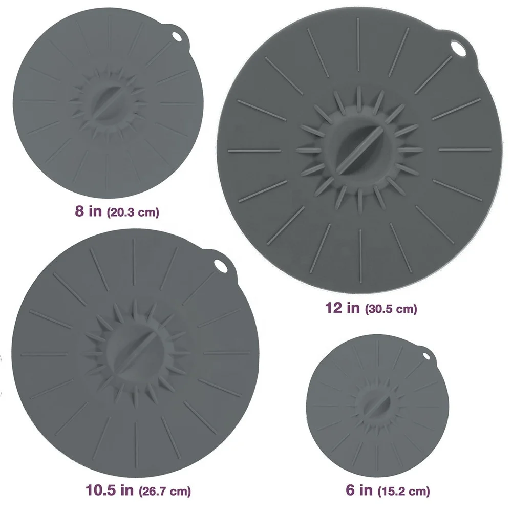 Benhaida Leakproof Keep Fresh Silicone Suction Food Bowl Covers Pot Lid Set of 4