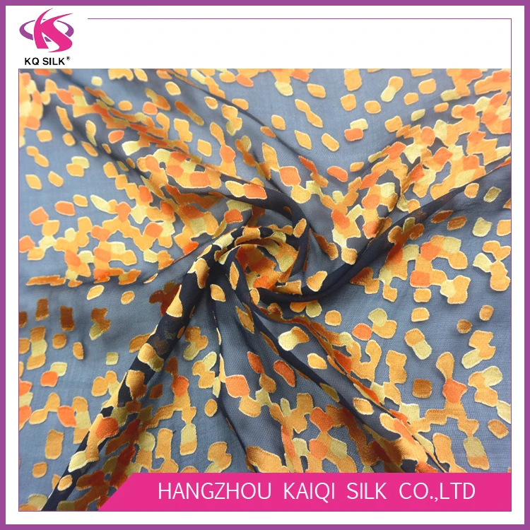 
Wholesale Alibaba Silk Burnout Fabric In Stock Print Silk Opal for Dress Fashion Fabric 