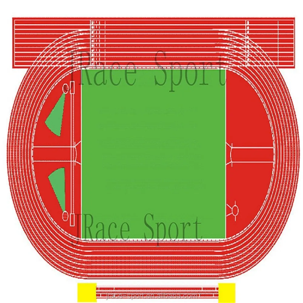 Professional 400 Meter synthetic Running rubber track carpet
