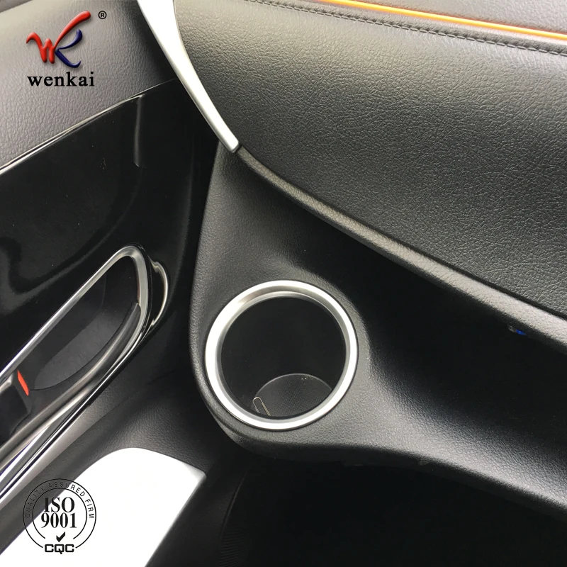 Car Interior Accessories ABS Chrome Front Cup Holder Decoration Cover For Toyota Sienta 170 Series Parts 2015 2016 2017 2018
