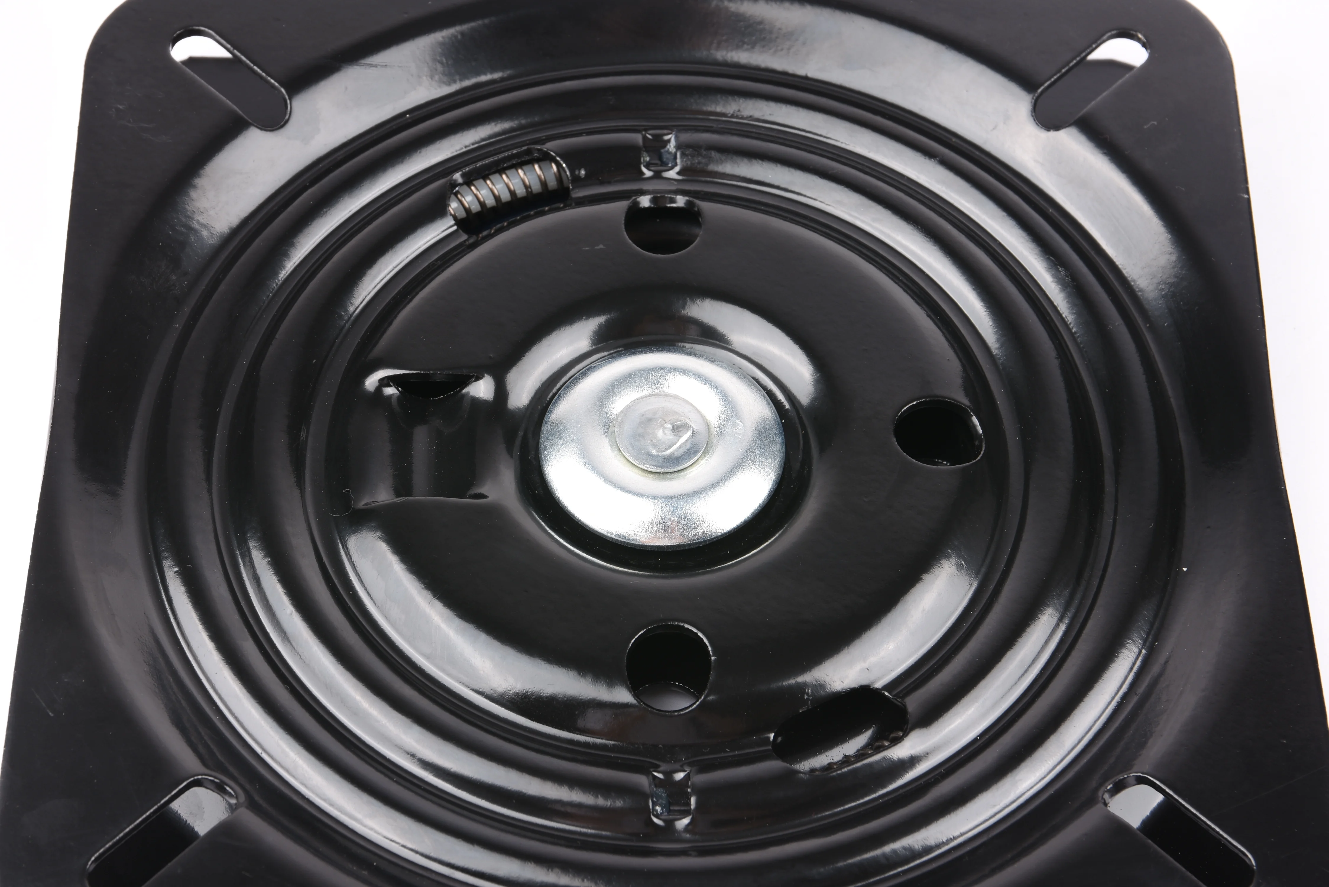 Manufacturer Supply 6 Inch 160mm 2.3 Thickness Black Half Of Ball Auto Swivel Turntable / Memory Return Swivel Plate