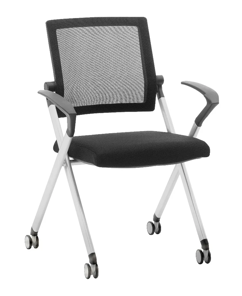 Modern Office Chair Competitive Foldable Design With Mesh Fabric Metal Aluminum Nylon Materials for Home Office Conferences