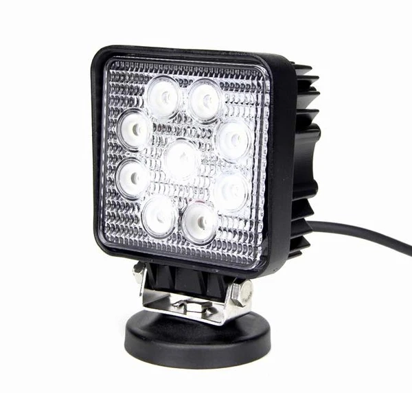 
popular 27W high power square led work light 9*3W for 24V truck fog light and SUV front head lamp 