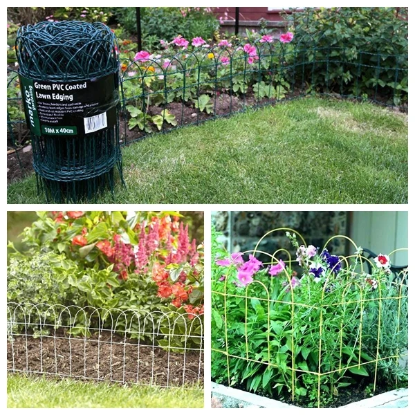 
SRL6005 Green Scroll Top Pvc Plastic Coated Galvanized Twisted Double Loop Woven Garden Wire Fence Fencing 