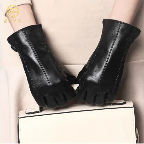 ZF2015 Современный стиль кожаные перчатки для дам