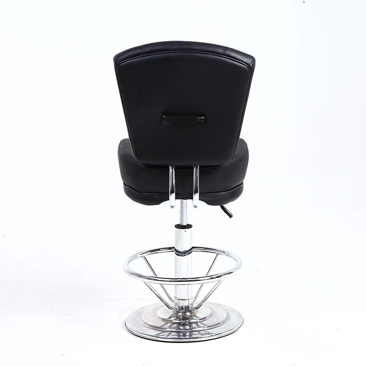 Custom Manufacturer Wholesale Poker Table Stools Height Adjustable Swivel Casino Leather Chairs