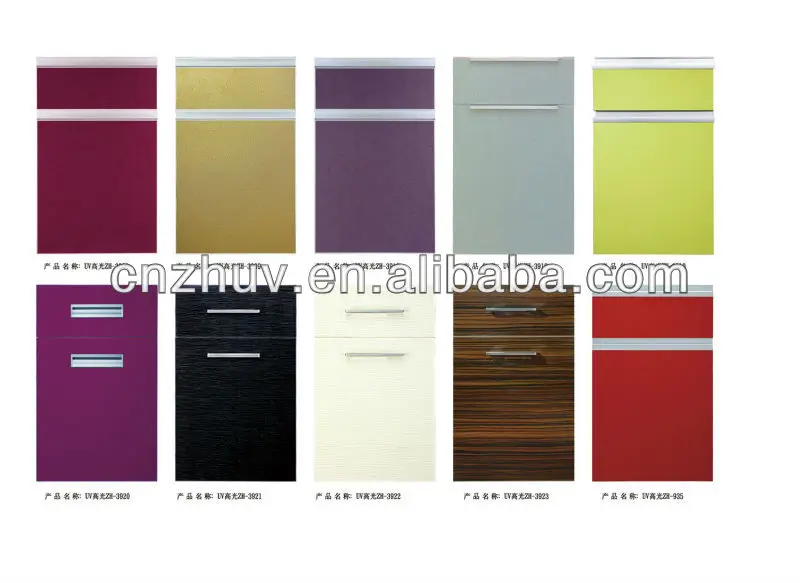 uv high gloss vinyl wrap kitchen cabinet doors