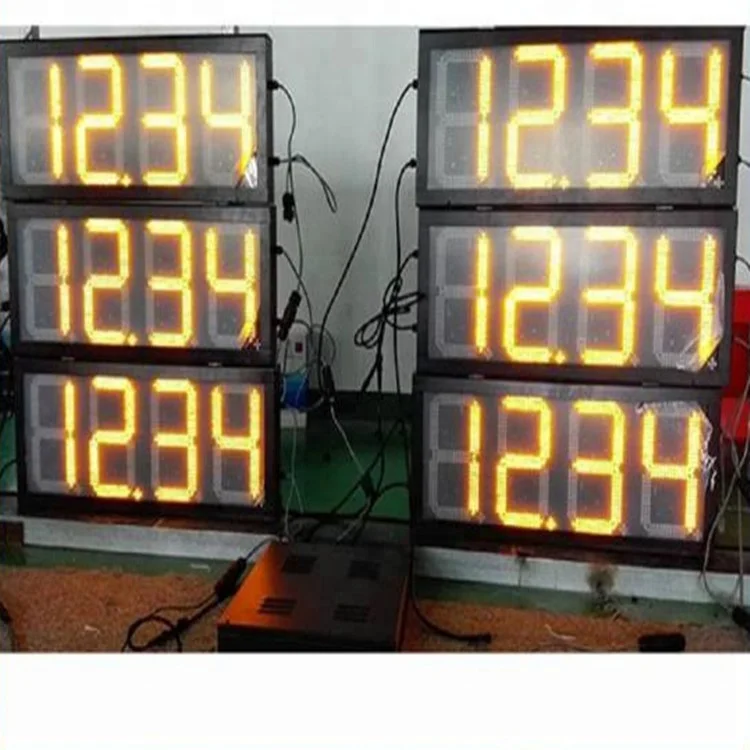 12 inch LED digit panel numeric board seven segment,led oil gas digit board, electronic led gas digital price board