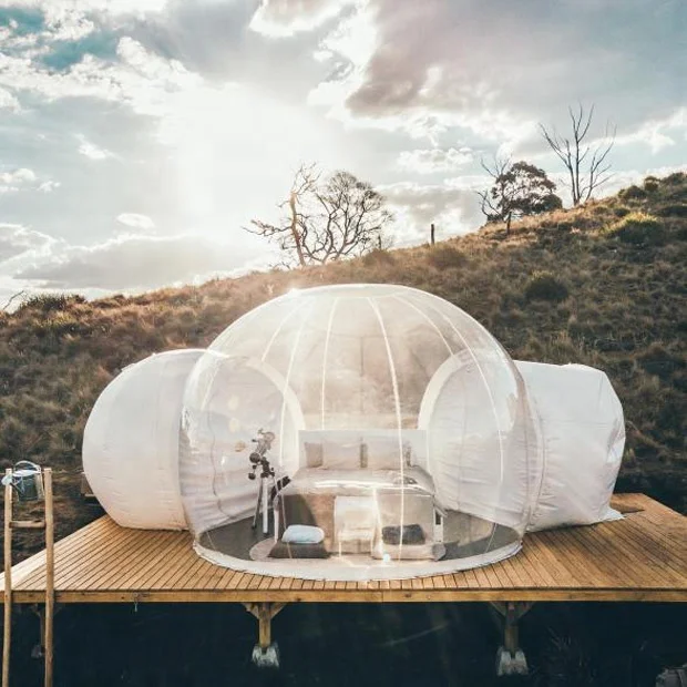 4m dome outdoor transparent inflatable camping bubble tent with frame tunnel FOR SALE