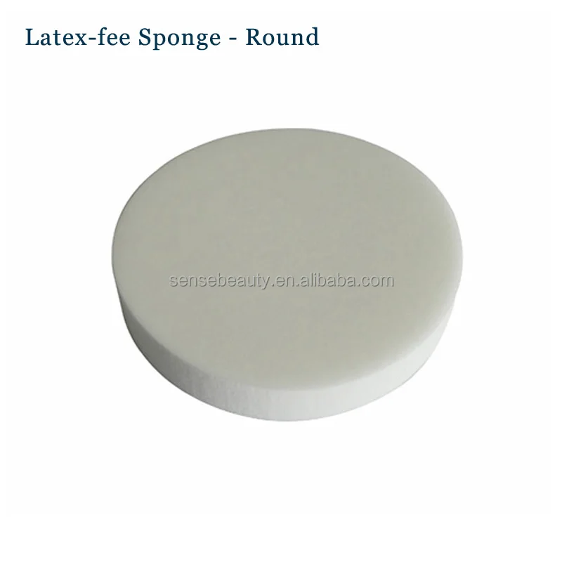 6 Pieces Round Latex-free Sponge in One Block for Facial Powder Makeup Puff