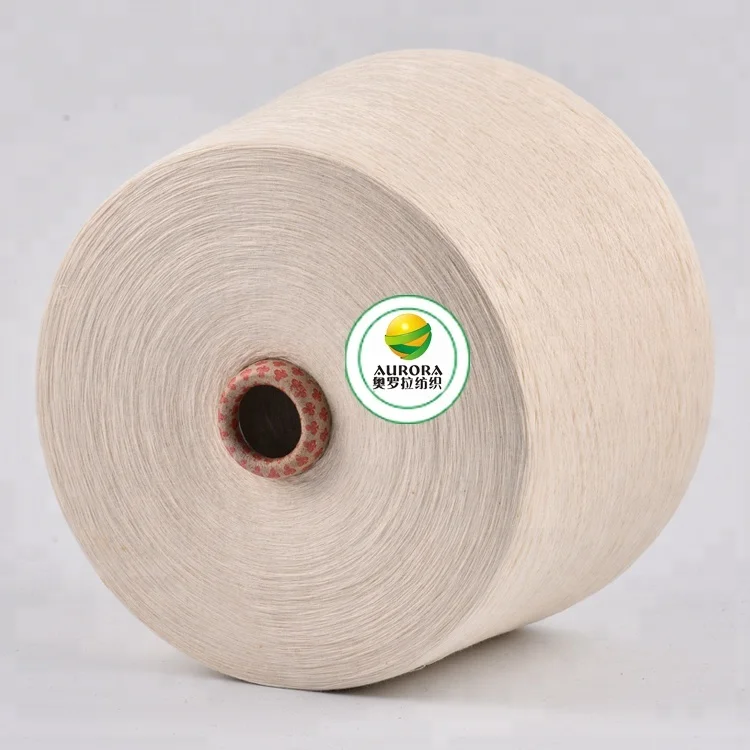 
New style polyester blended colour dyed yarn recycled cotton fabric yarn for weaving 