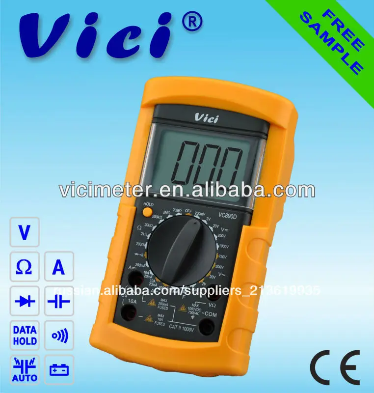 vc890d высокое качество проверка диодов цифровой мультиметр
