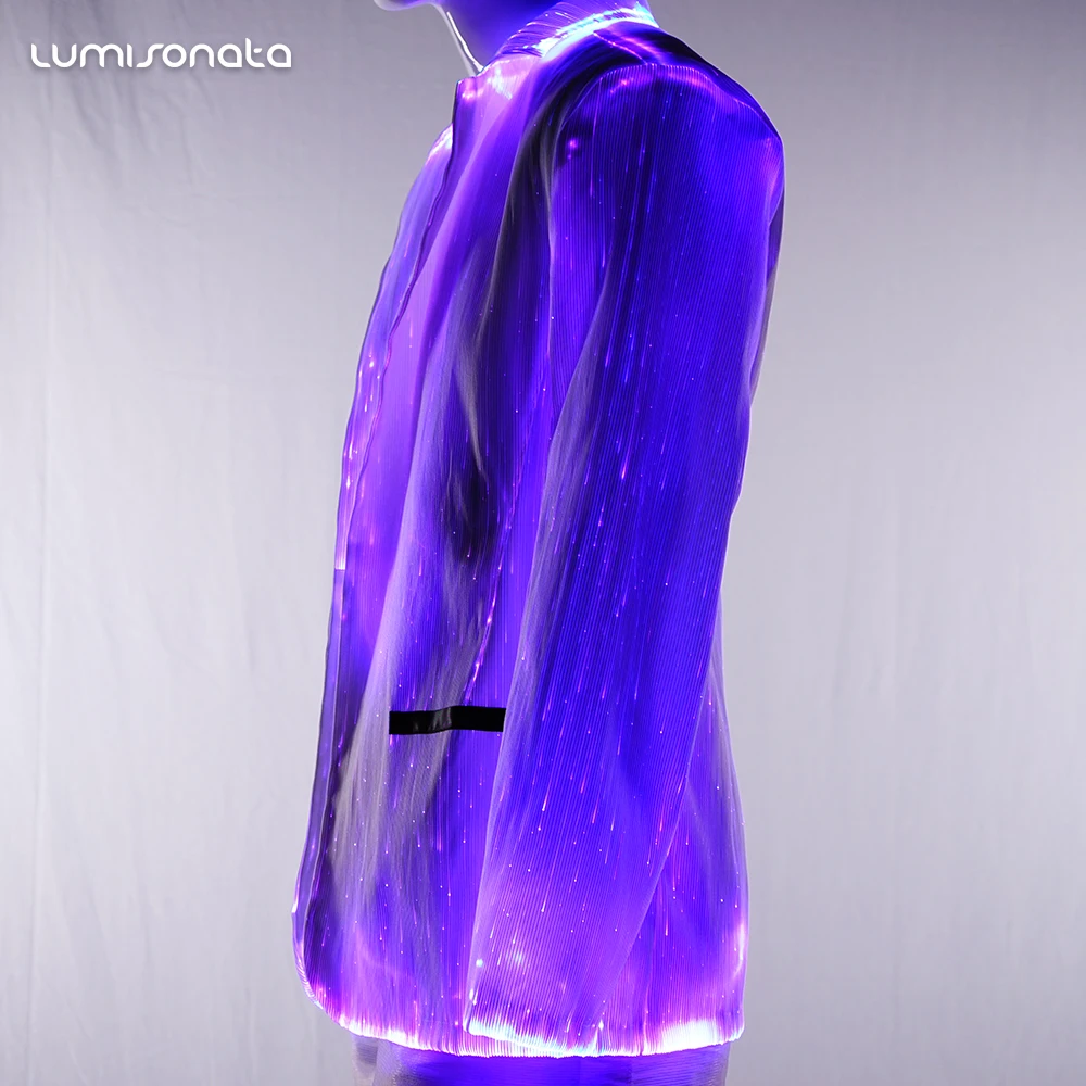 Cool Design Luminous Jacket Glow in the Dark Jacket Led Light Jacket