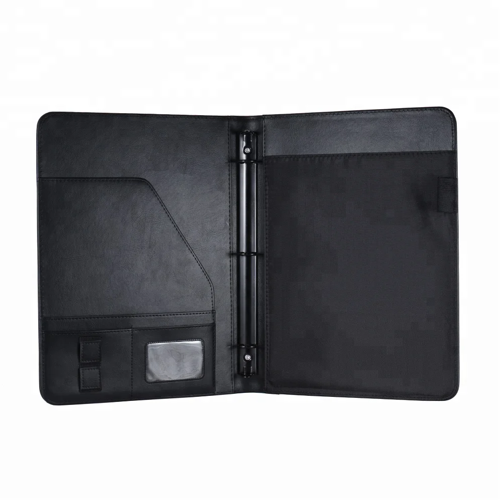 2018 New Office Business Conference Document Holder A4 PU Leather Ring Binder Folder