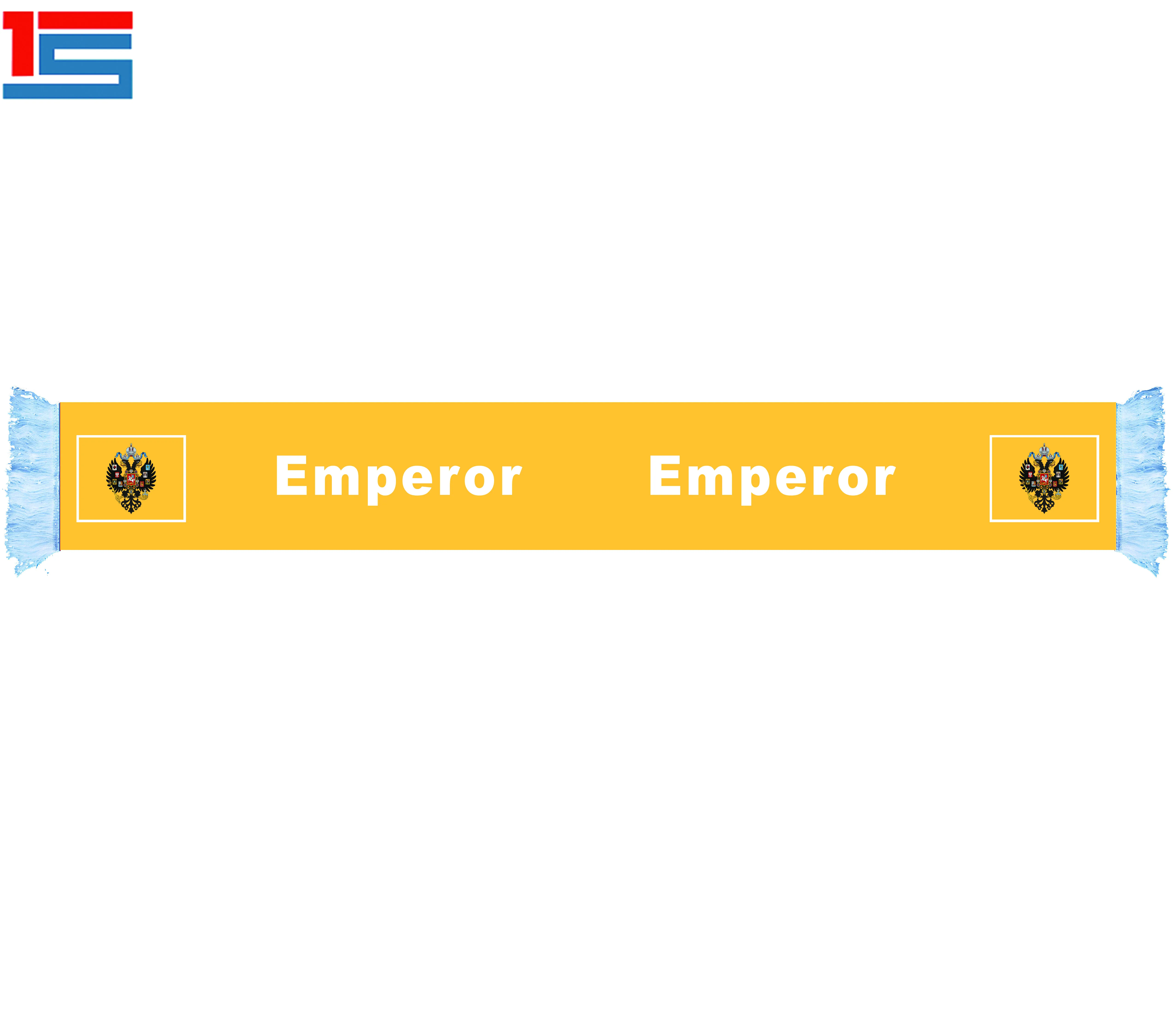 
OEM promotional custom printed football team scarf polyester Emperor logo scarf 